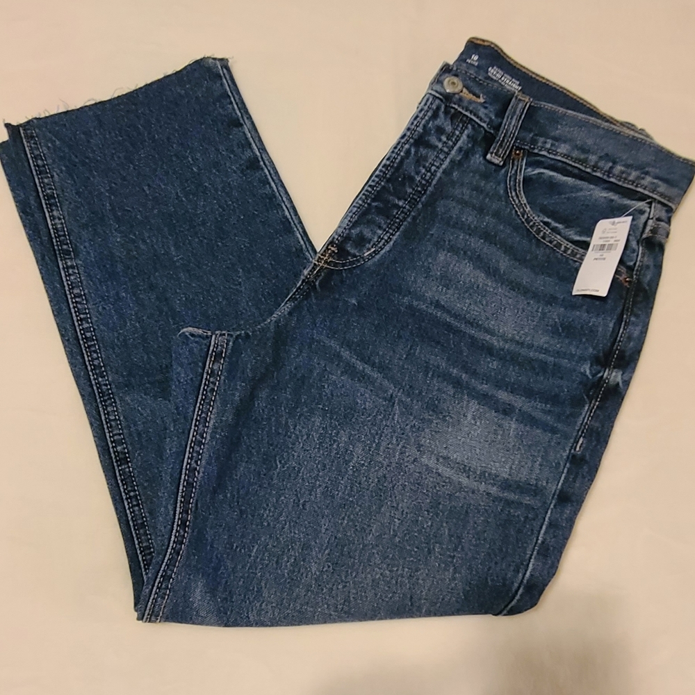 Old Navy button fly extra high rise jeans size 10 petite